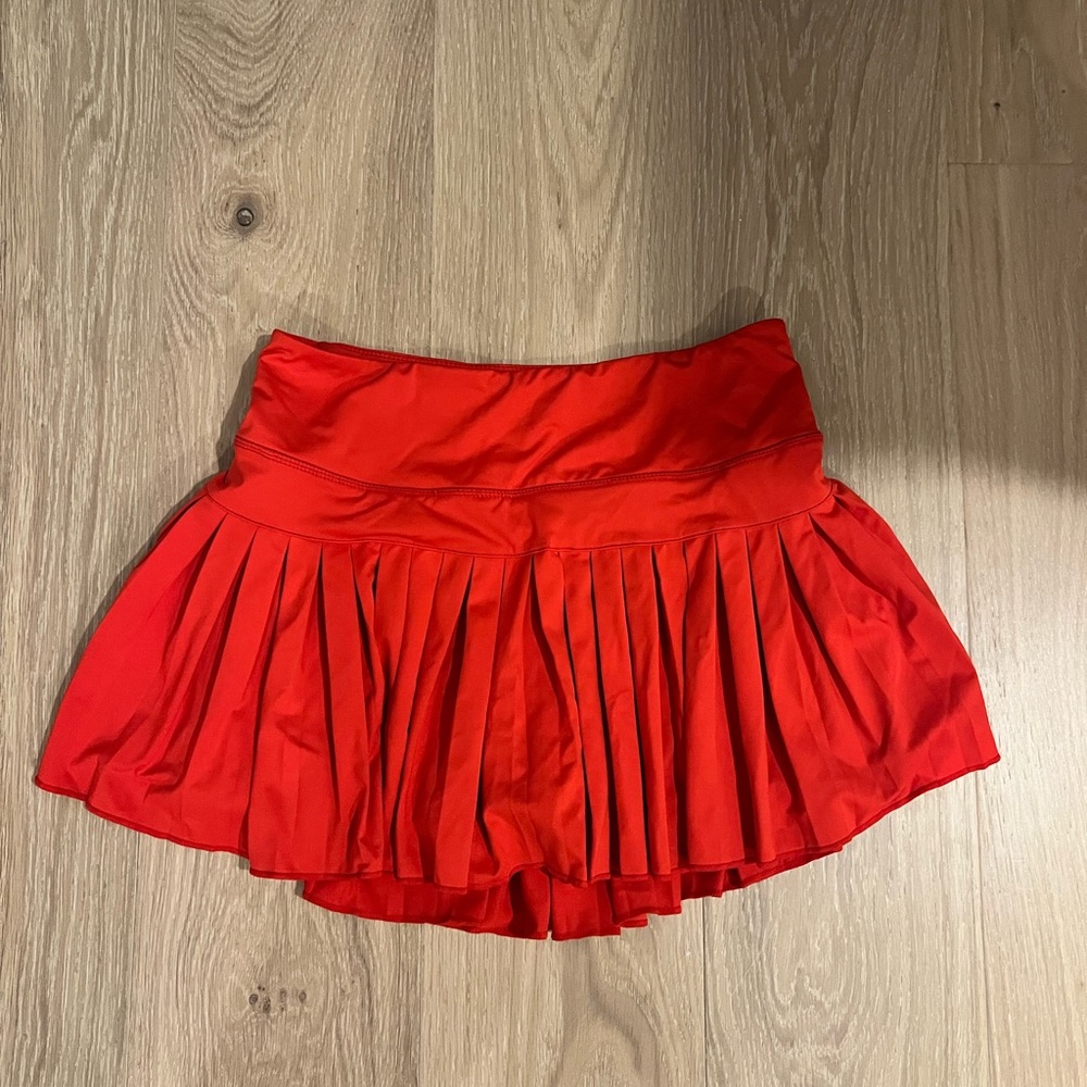 Red Pleated Women's Skirt. Like New